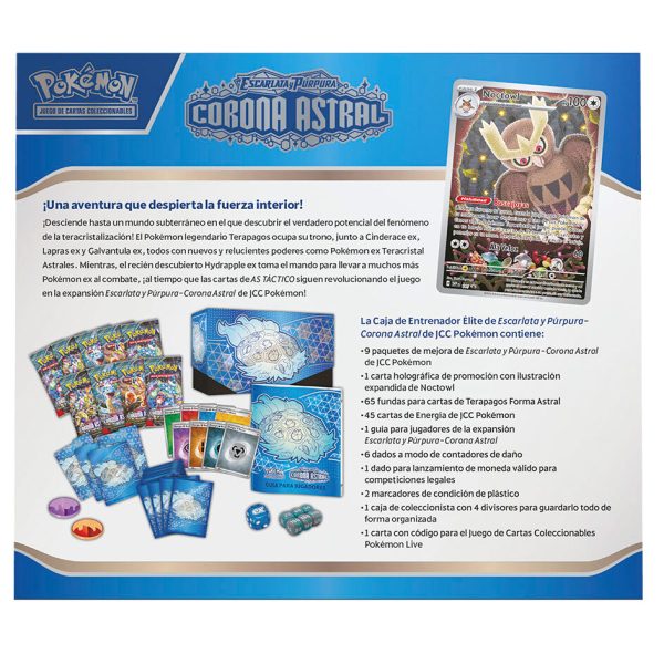 Estuche Entrenador Elite Corona Astral Escarlata & Purpura Pokemon español - Imagen 2