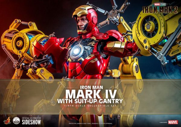 Iron man 2 Figura 1/4 Iron man Mark iv With Suit-up Gantry 49 CM - Imagen 2