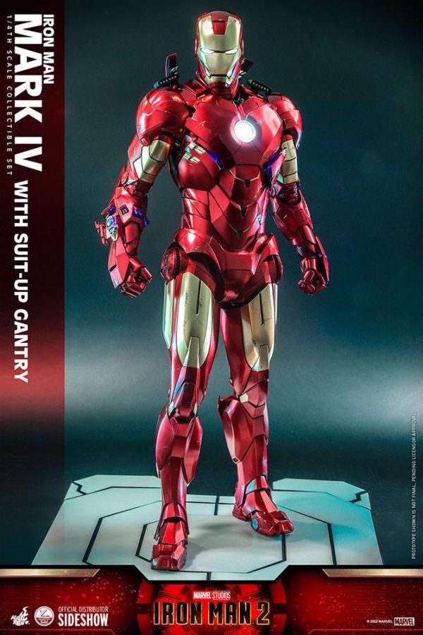 Iron man 2 Figura 1/4 Iron man Mark iv With Suit-up Gantry 49 CM - Imagen 5