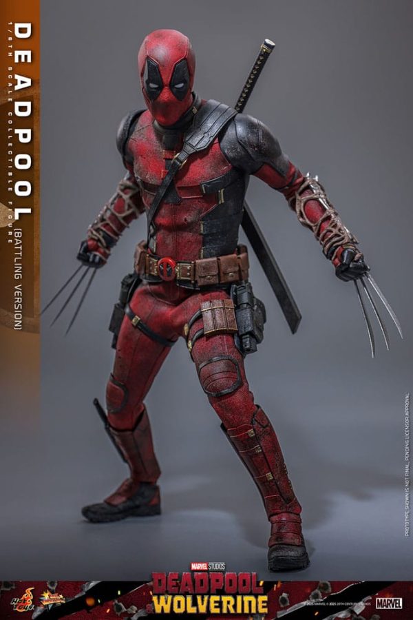 Figura Deadpool & Wolverine Movie Masterpiece 1/6 Deadpool (Battling Version) 31 cm